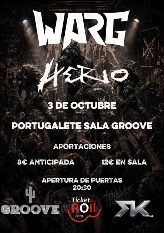Warg+Herio Portugalete, Bilbao, Sala Groove, 3 de octubre de 2026