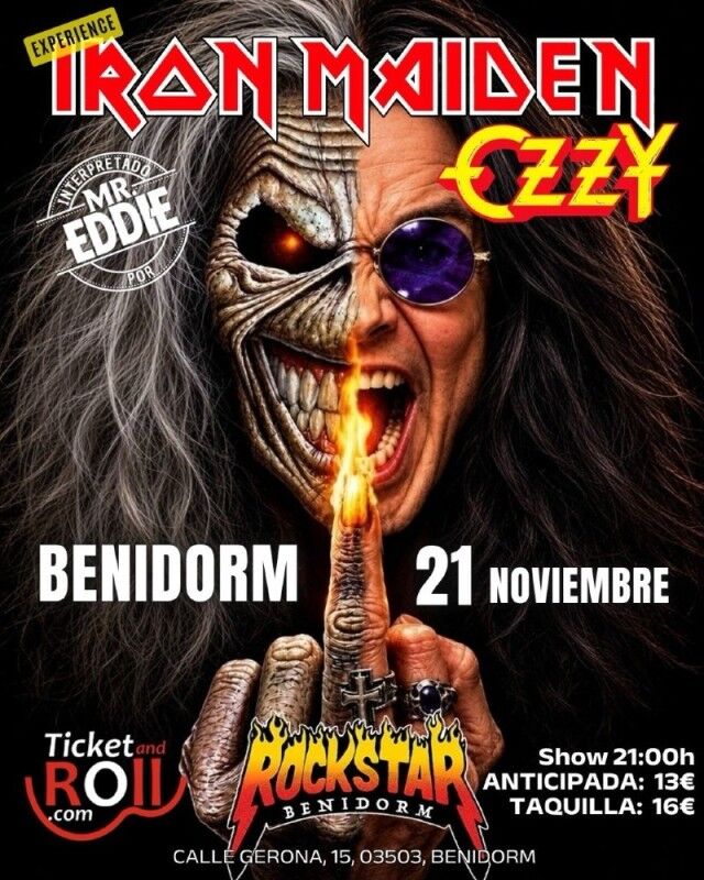 MR. EDDIE. Experience Iron Maiden + Ozzy Osbourne