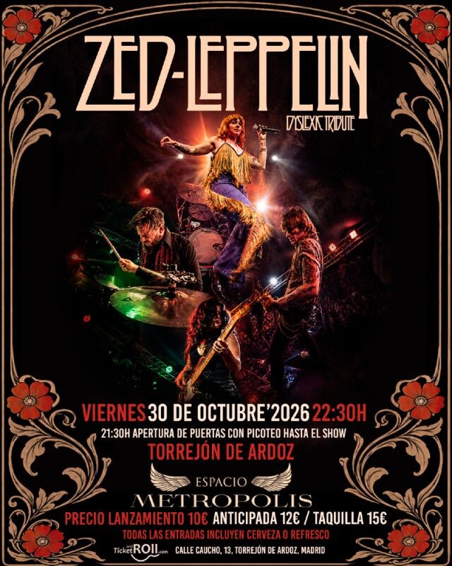 Zed Leppelin Dyslexic Tribute — concierto en España