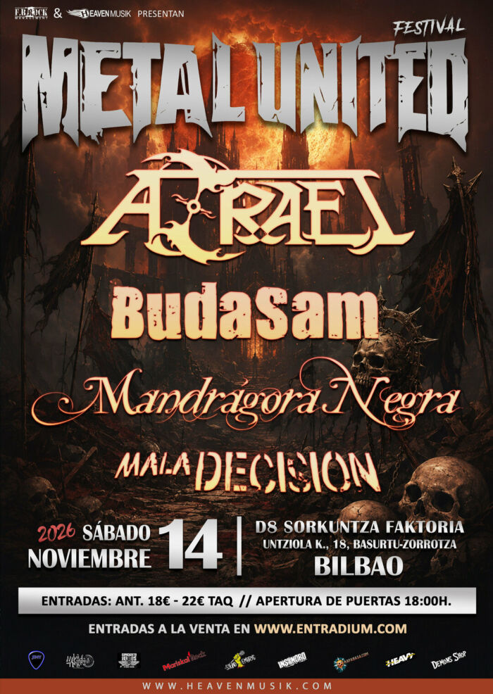 Metal United Festival: Azrael, Budasan, Mandragora Negra y Mala decision. en D8 SORKUNTZA FAKTORIA