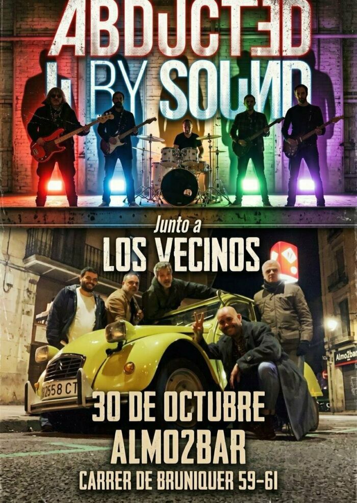 Abducted by sound y Los Vesinos en concierto 2026