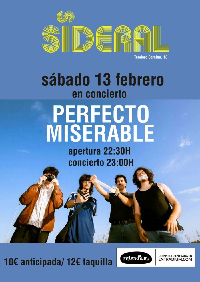 Perfecto Miserable en Albacete en Sala Sideral