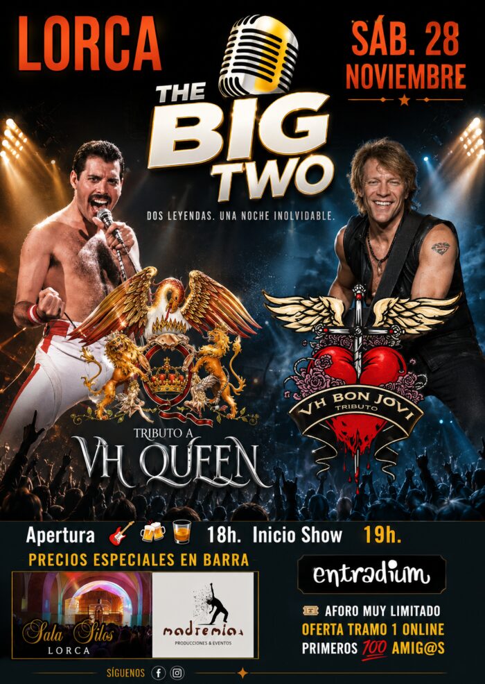 Sab. 28/11 Tributos Queen + Bon Jovi