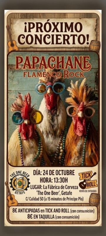 PAPACHANE "" EL Mejor Flamenco rock " en The One Beer Madrid