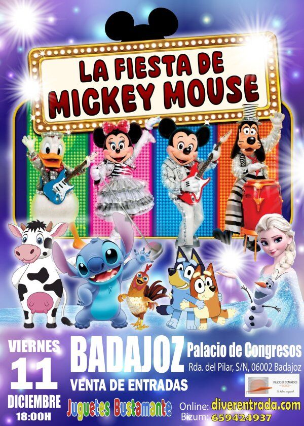LA FIESTA DE MICKEY MOUSE EN BADAJOZ en Palacio de Congresos de Badajoz