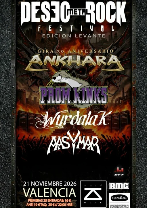 ANKHARA EN VALENCIA deseo metal rock Wurdalak Aasymar Prom Kins