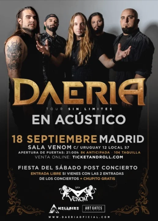 Concierto acústico daeria en Sala Venom (Coslada)