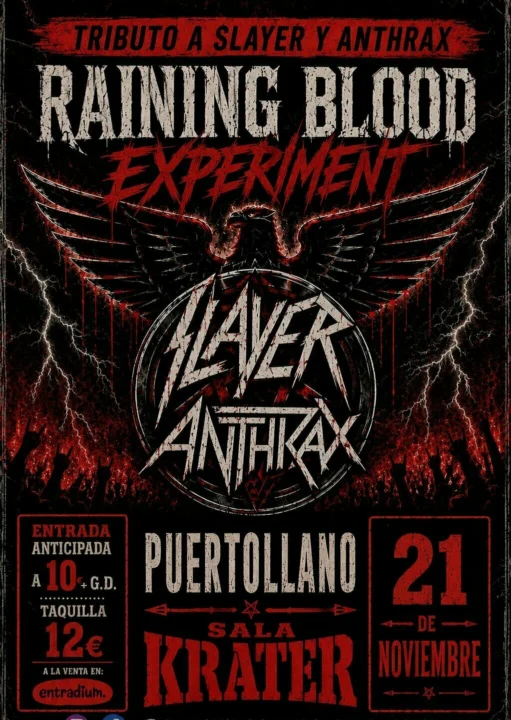 Raining Blood Experiment: Tributo a Slayer y Anthrax