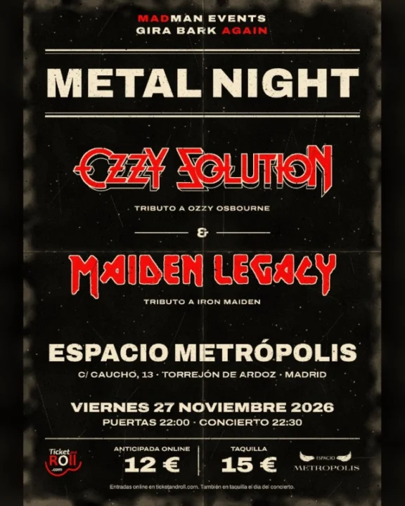 Metal Night: Ozzy Solution + Maiden Legacy