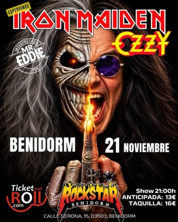 MR. EDDIE. Experience Iron Maiden + Ozzy Osbourne