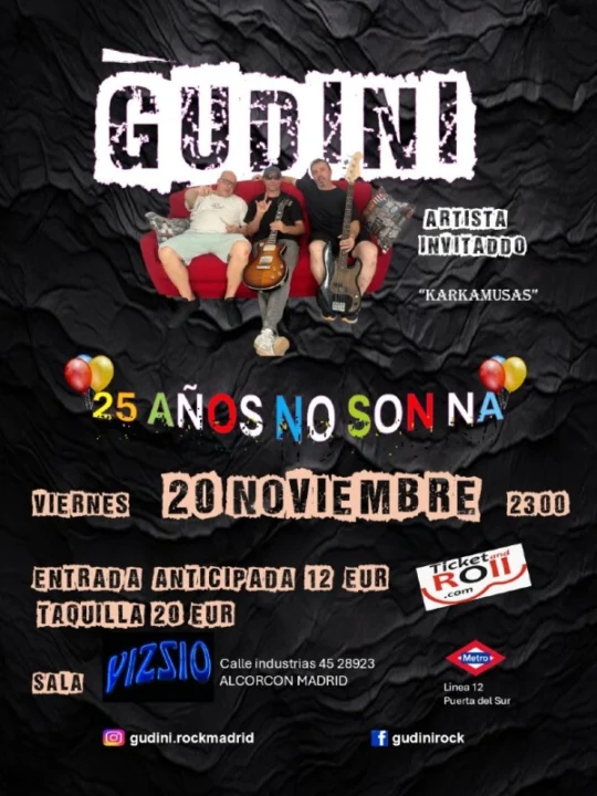 GUDiNi 25 ANIVERSARIO SALA VIZZIO ALCORCON