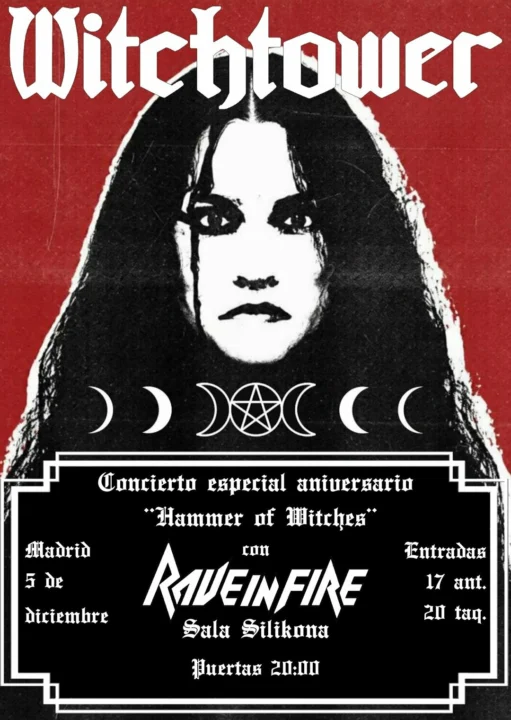 Concierto especial Hammer of Witches: Witchtower + Rave in Fire