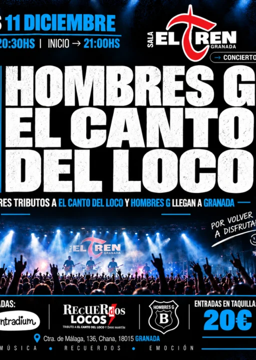 Hombres G + El Canto del Loco Tributos en Granada (Sala Tren)