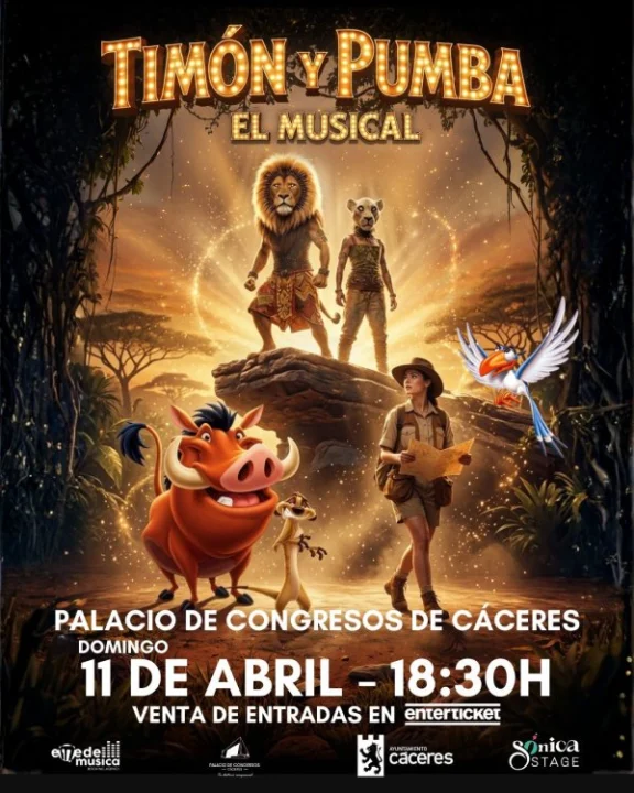 TIMÓN Y PUMBA, El Musical en Cáceres
