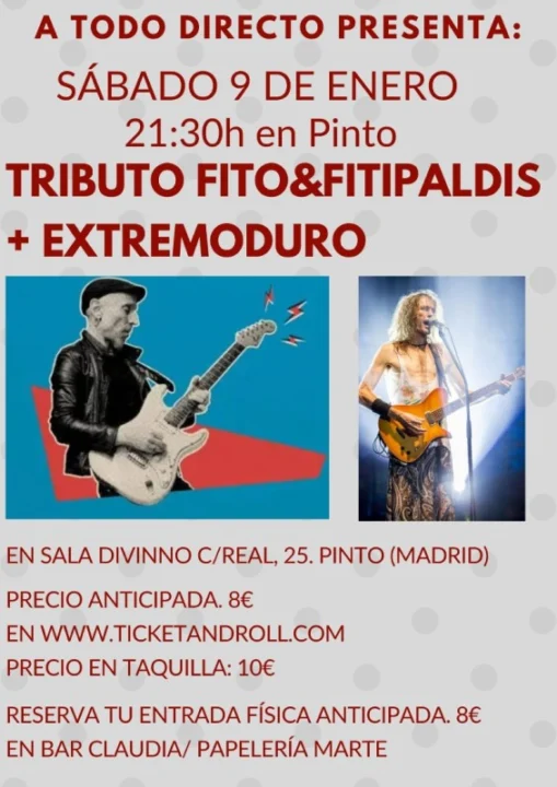 Fito+Extremo. Concierto Tributo – 9.1.2027 Sábado