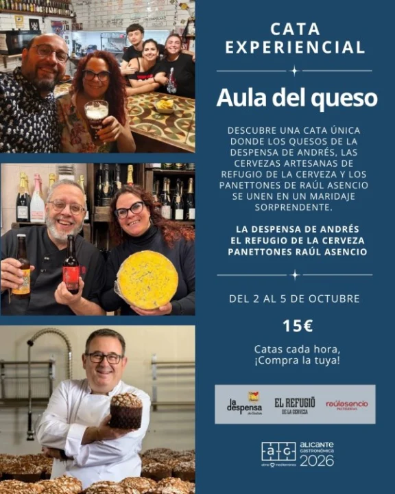 CATA EXPERIENCIAL DEL AULA DEL QUESO, DE CERVEZA ARTESANA Y DE PANETTONES en IFA FIRA ALACANT