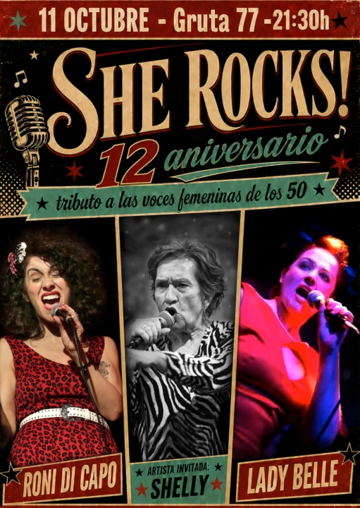 SHE ROCKS! 12º ANIVERSARIO. Tributo a las voces femeninas de los 50