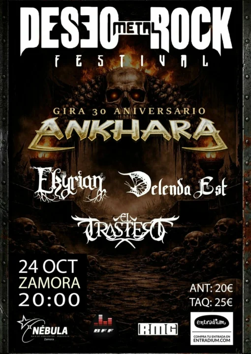 Ankhara en Zamora Deseo metal rock  Ekyrian Delenda Est El Trastero sala Nebula Zamora