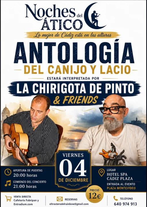 Antología del Canijo y Lacio en Hotel Spa Cádiz Plaza