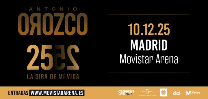 Antonio Orozco: Concierto en Movistar Arena – Madrid, 10 de diciembre de 2025 | Entradas Oficiales