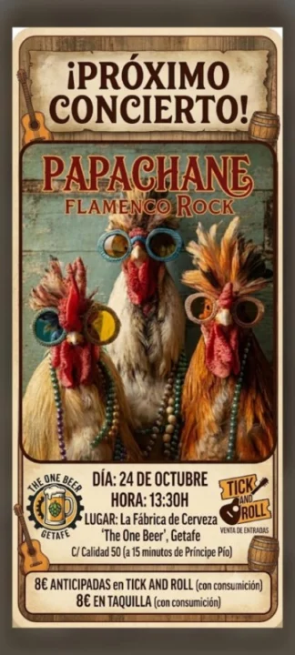 PAPACHANE "" EL Mejor Flamenco rock " en The One Beer Madrid