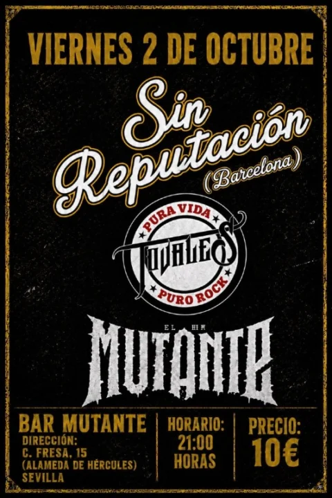 TOVALES & SIN REPUTACIÓN en Bar Mutante