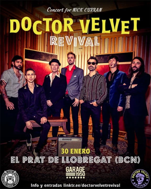 DOCTOR VELVET REVIVAL «Concert for NICK CURRAN» en GARAGE 1950s (Barcelona)