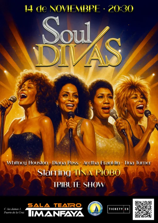 Divas del Soul – Tribute Show (Diana Ross, Tina Turner, Aretha Franklin, Whitney Houston), en la Sala Timanfaya