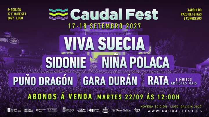 Caudal Fest 2027 en Xardín do Pazo de Feiras e Congresos