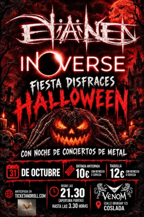 Halloween Metal Party: Etiainen + In Verse en concierto