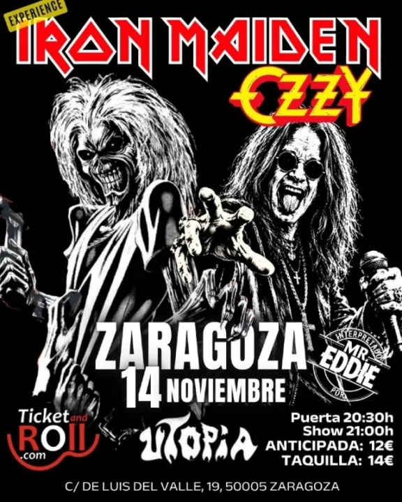 MR. EDDIE. Experience Iron Maiden + Ozzy Osbourne