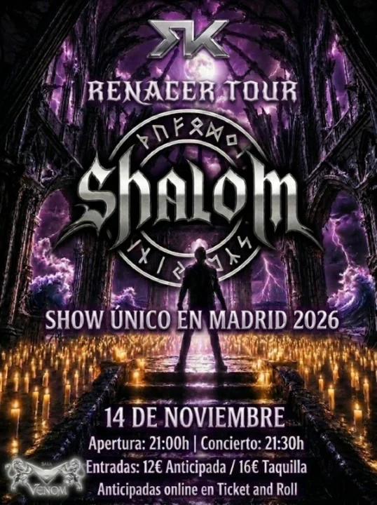 Shalom, Sala Venom, Concierto Exclusivo