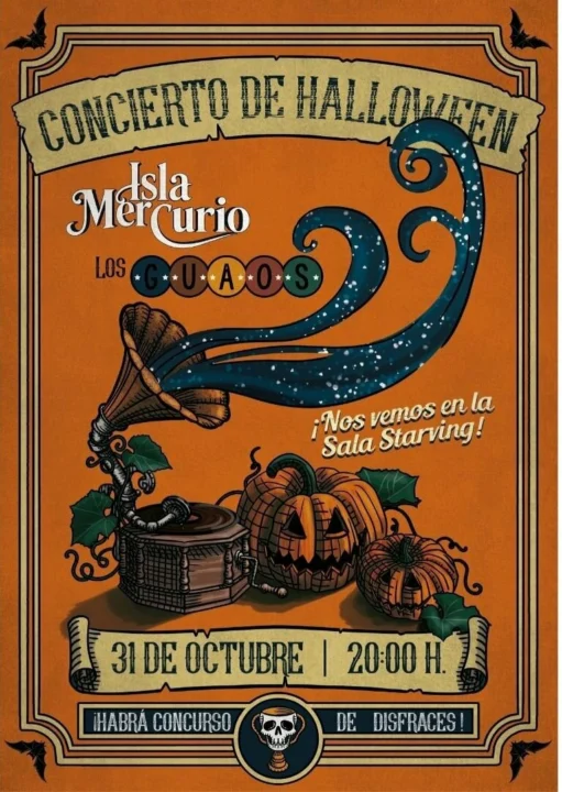 HALLOWEEN ISLA MERCURIO Y GUAOS en Sala Starving