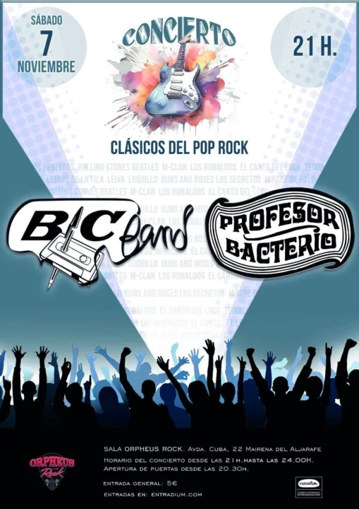 BIC Band + Profesor Bacterio – Clásicos del pop rock